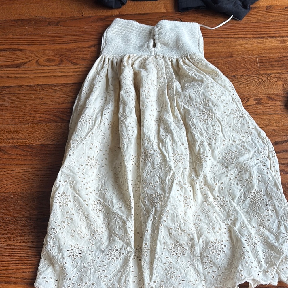 Zara Strapless Cream Dress